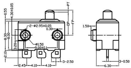 G3S00A18微動開關尺寸