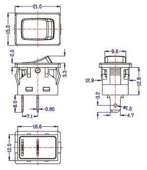 KAB2A（防塵）尺寸